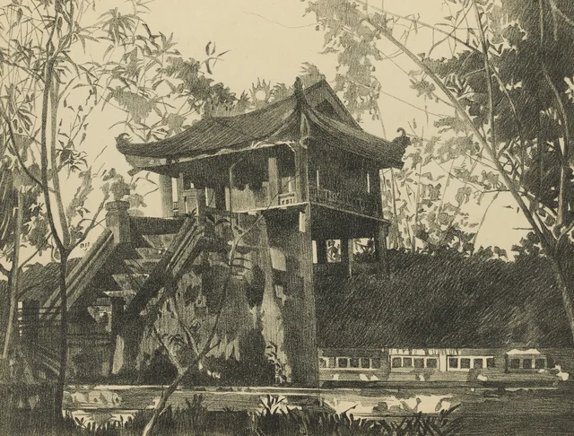 Hanói, pagoda de «Một-Cột» Nhứt-chu-tự (lámina 2)