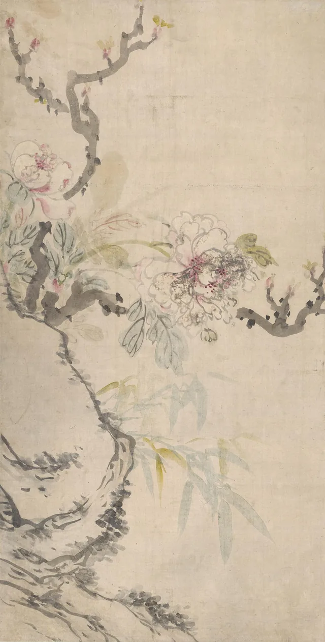 Pin, bambou et pivoine, image 4