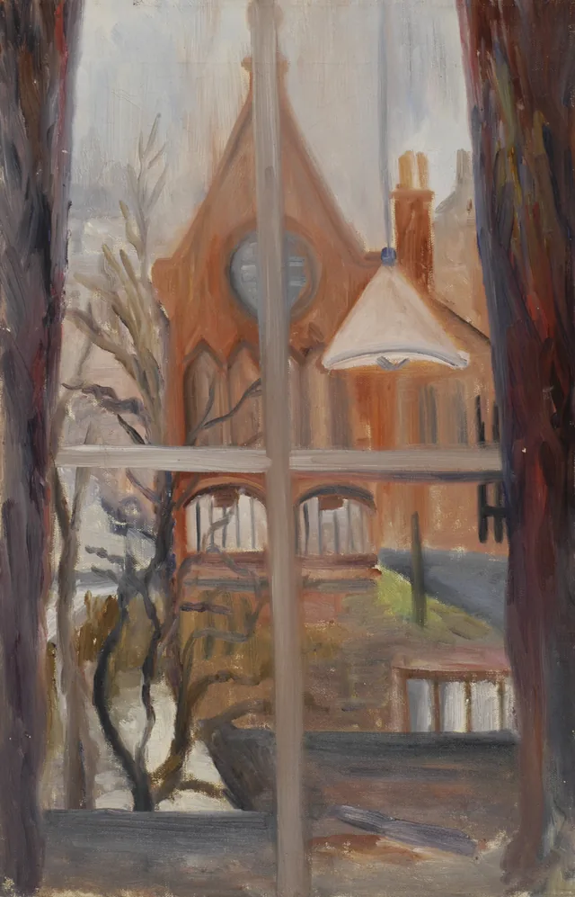Amsterdam chapel (seen from the window, N. Spiegelstr. 64), Karel Albert Schmidt