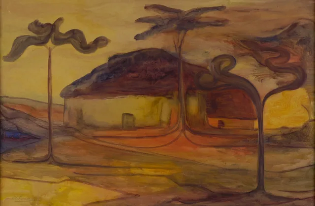 Hut with trees, Karel Albert Schmidt