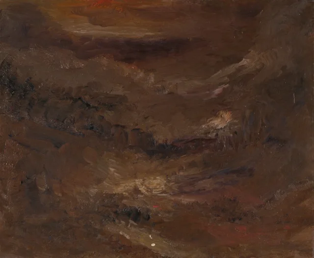 Sans titre (paysage sauvage au rouge du soir), Karel Albert Schmidt