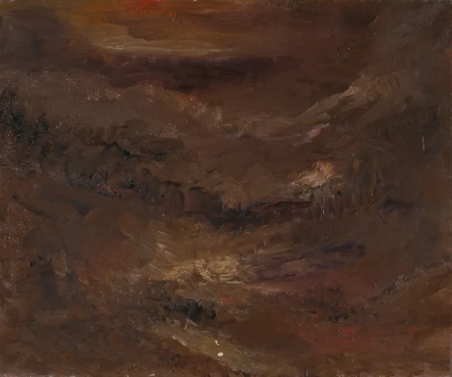 Untitled (wild landscape in the evening red), Karel Albert Schmidt