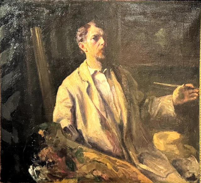 Autorretrato (no ateliê), Károly Ferenczy