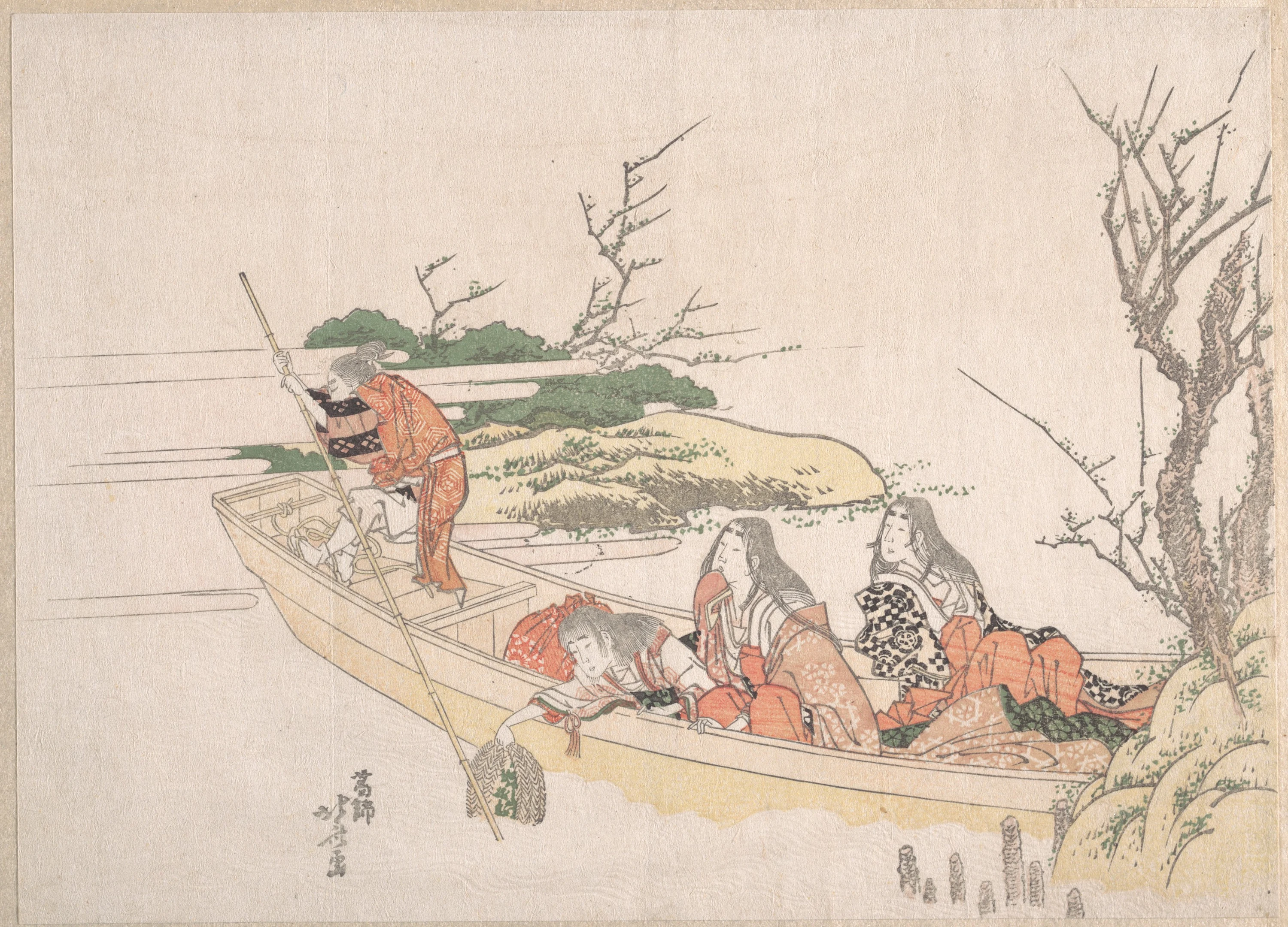 Gathering Sea-Weed, Katsushika Hokusai