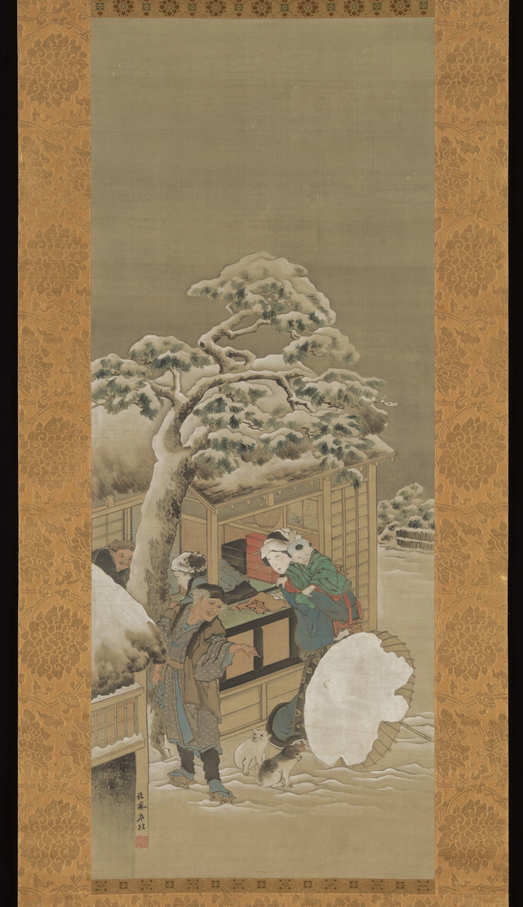 In Front of a Shop, Katsushika Hokusai