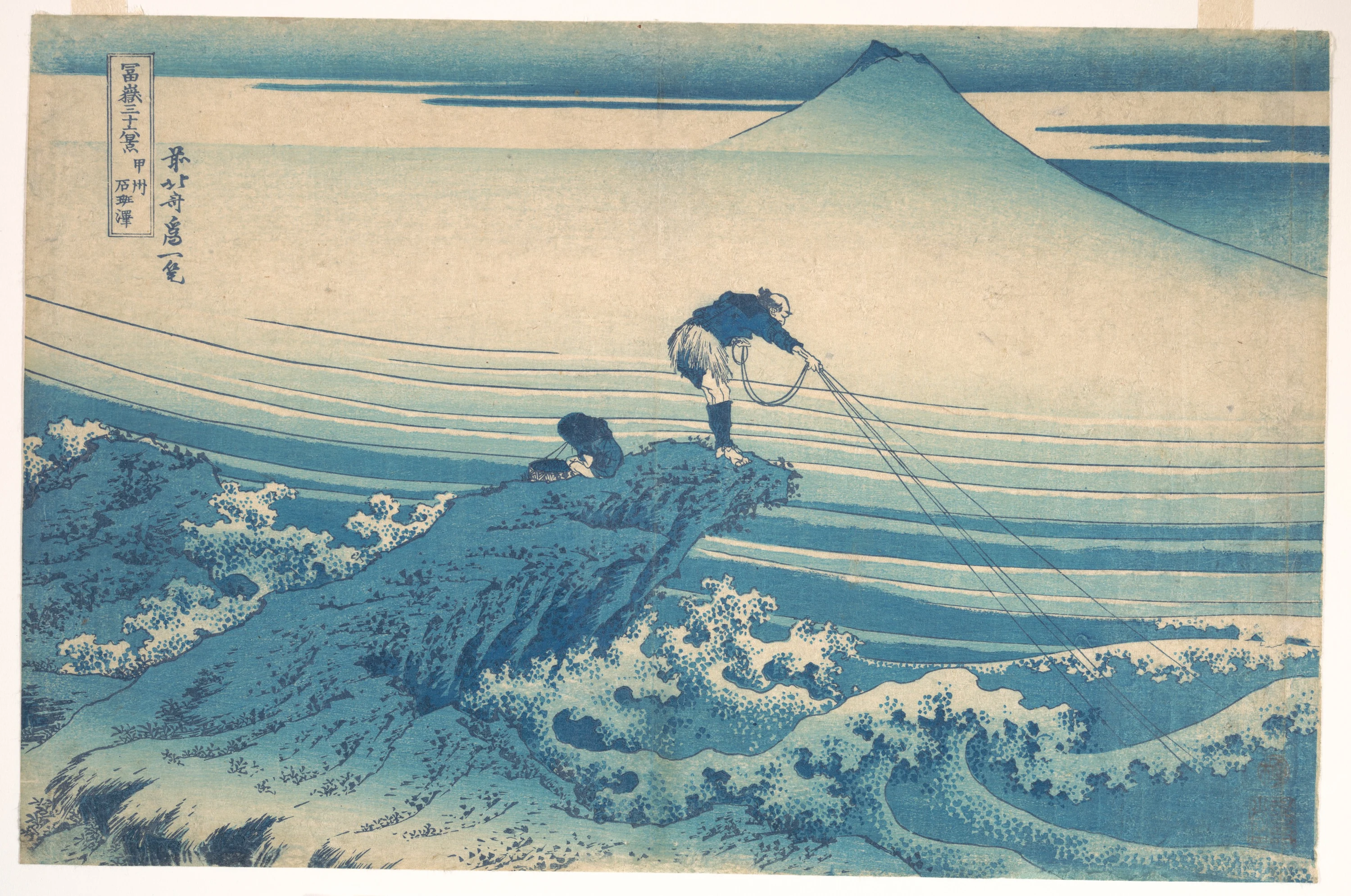 Kajikazawa in Kai Province (Kōshū Kajikazawa), from the series Thirty-six Views of Mount Fuji (Fugaku sanjūrokkei), Katsushika Hokusai