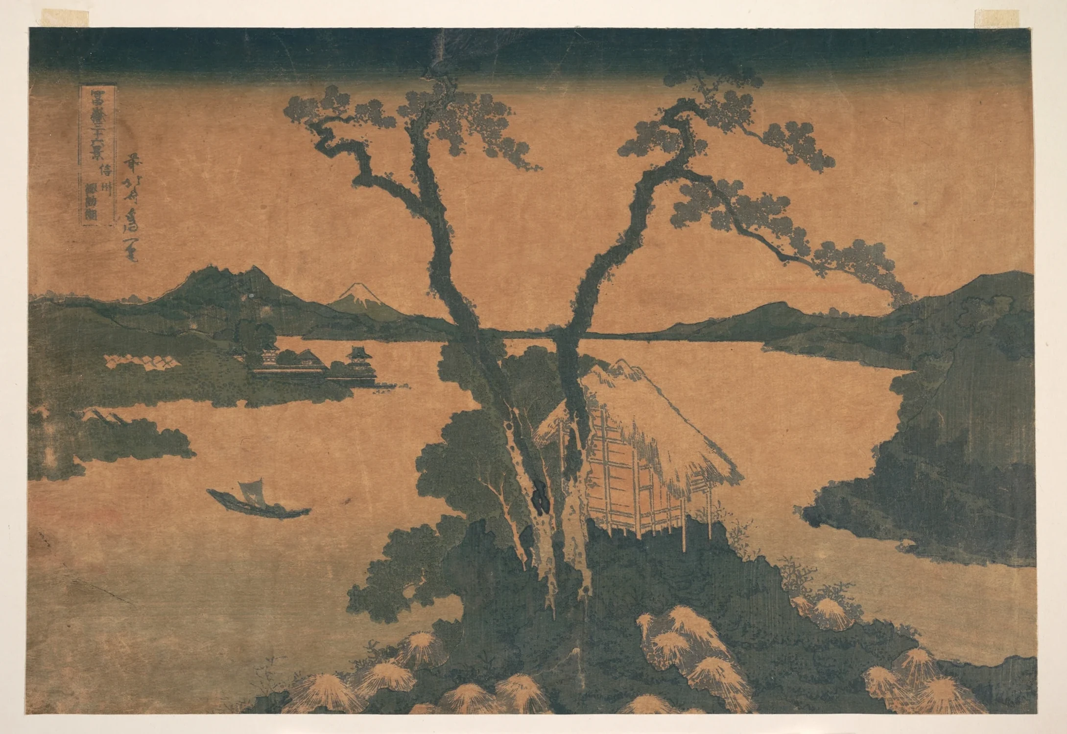 Lake Suwa in Shinano Province (Shinshū Suwako), from the series Thirty-six Views of Mount Fuji (Fugaku sanjūrokkei), Katsushika Hokusai