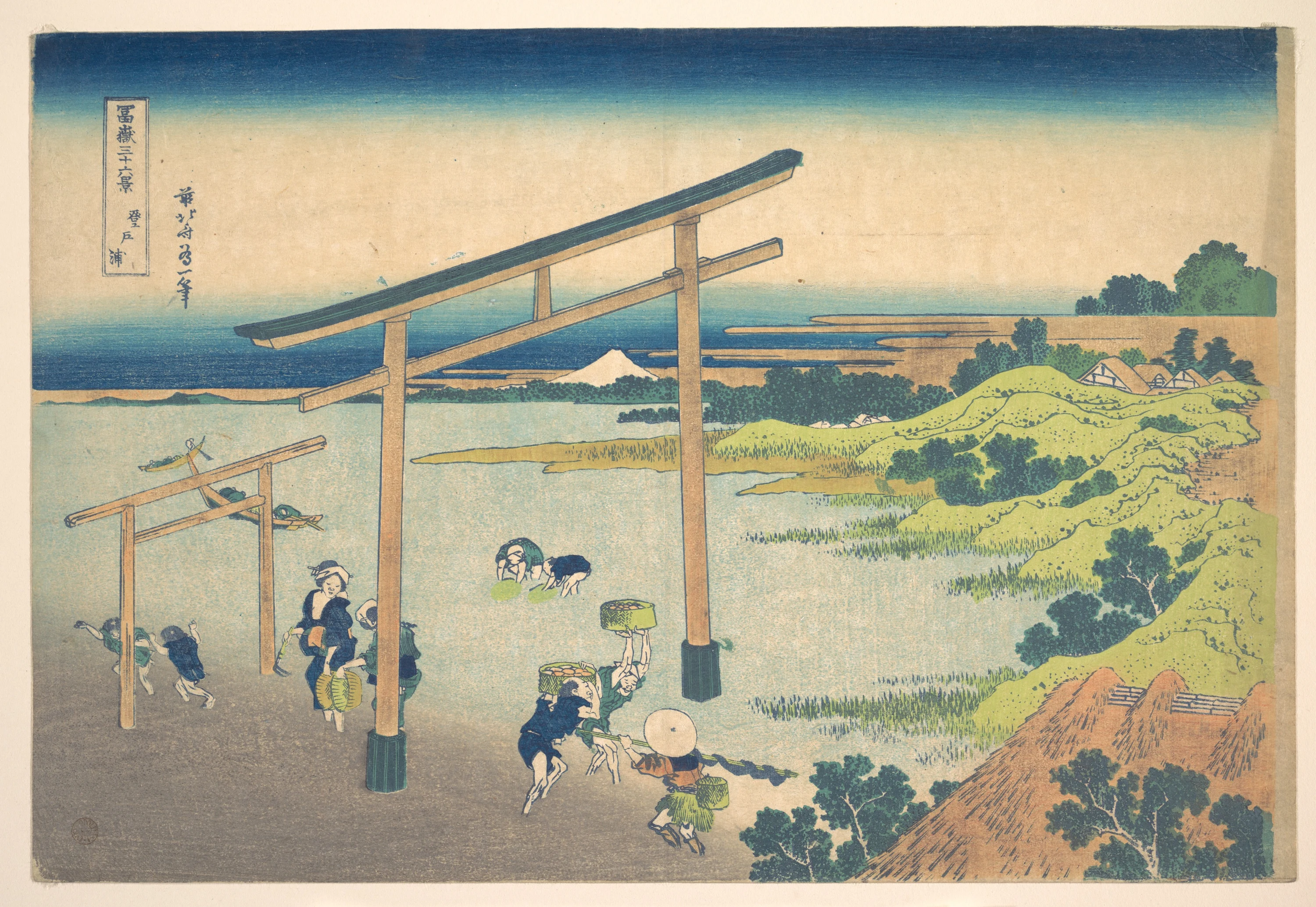 Noboto Bay (Noboto no ura), from the series Thirty-six Views of Mount Fuji (Fugaku sanjūrokkei), Katsushika Hokusai