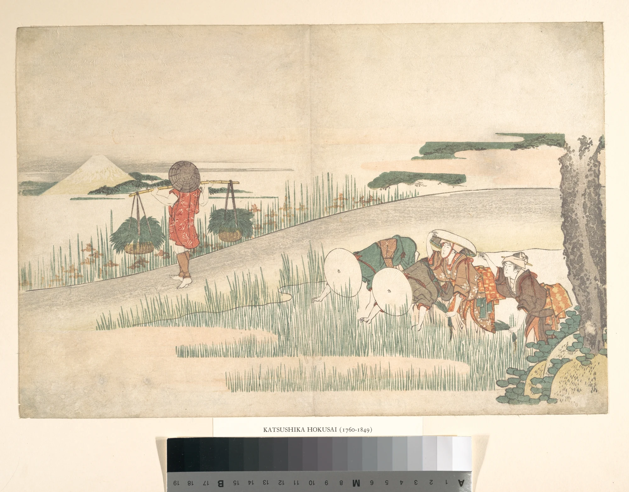 Spring in the Rice Fields, Katsushika Hokusai