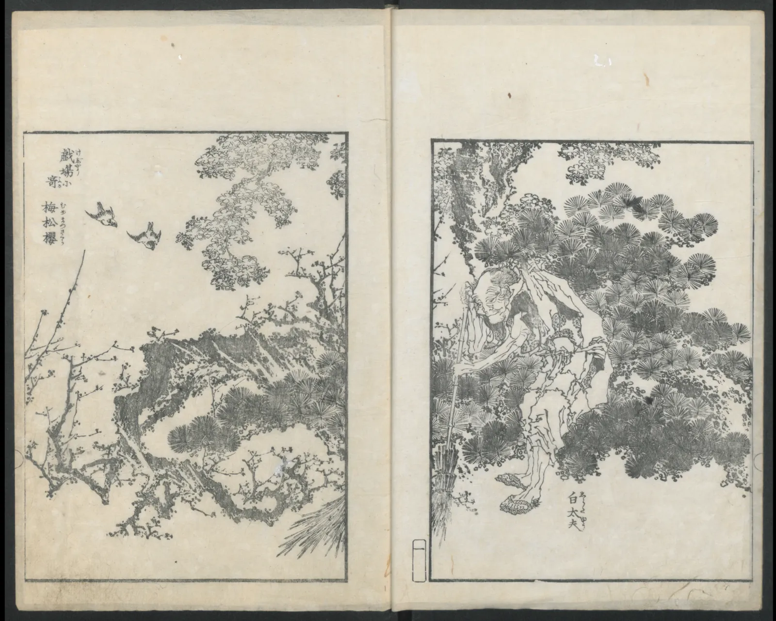 Examples of Hokusai's Drawing (Hokusai gashiki) 北斎画式, Katsushika Hokusai