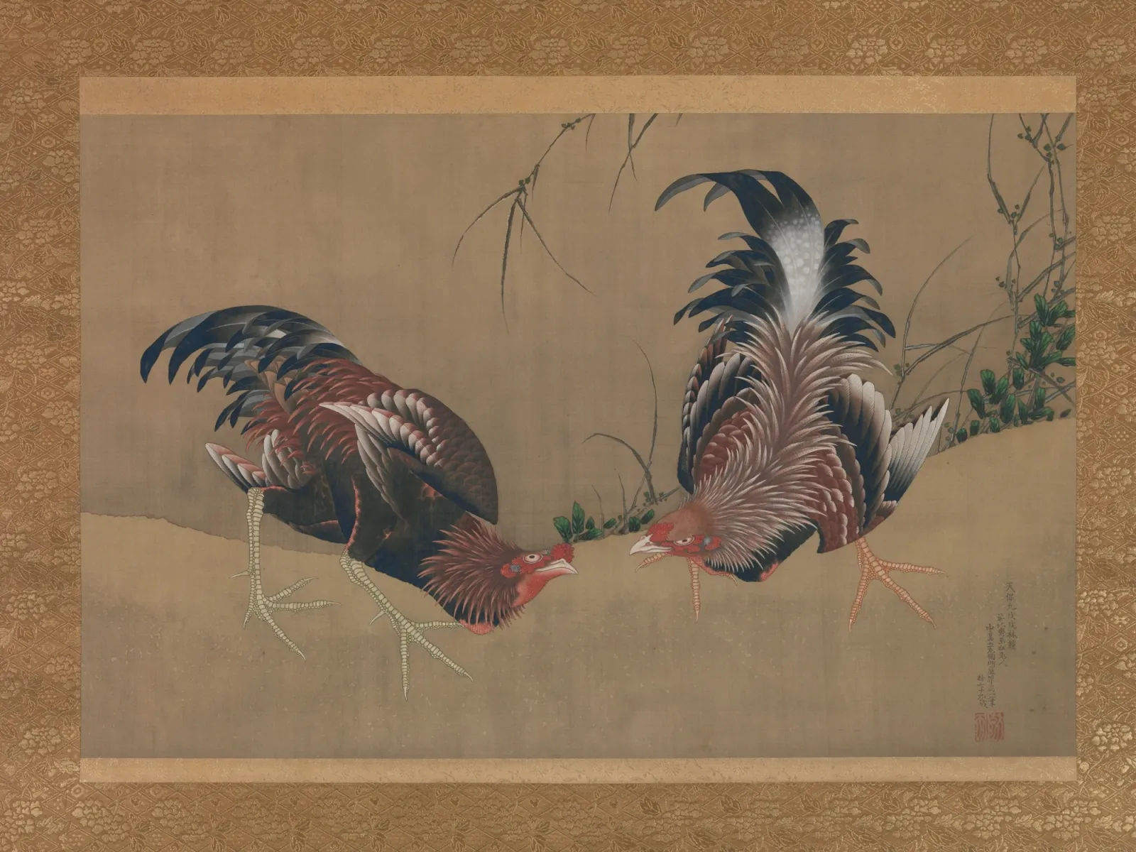 Gamecocks, Katsushika Hokusai