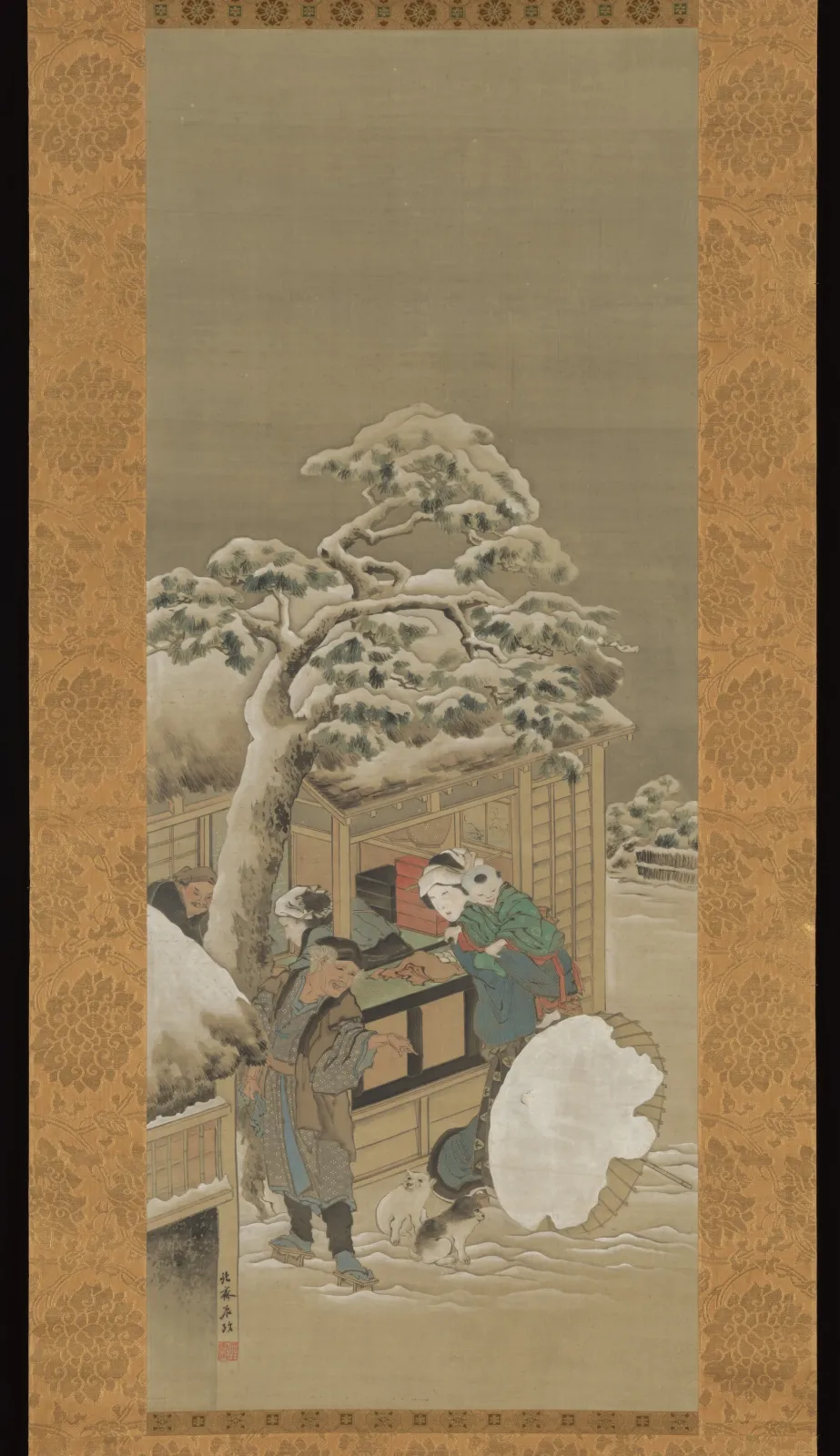Devant une boutique, Katsushika Hokusai