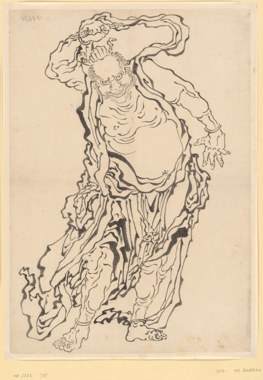 Nio the Guardian, Katsushika Hokusai