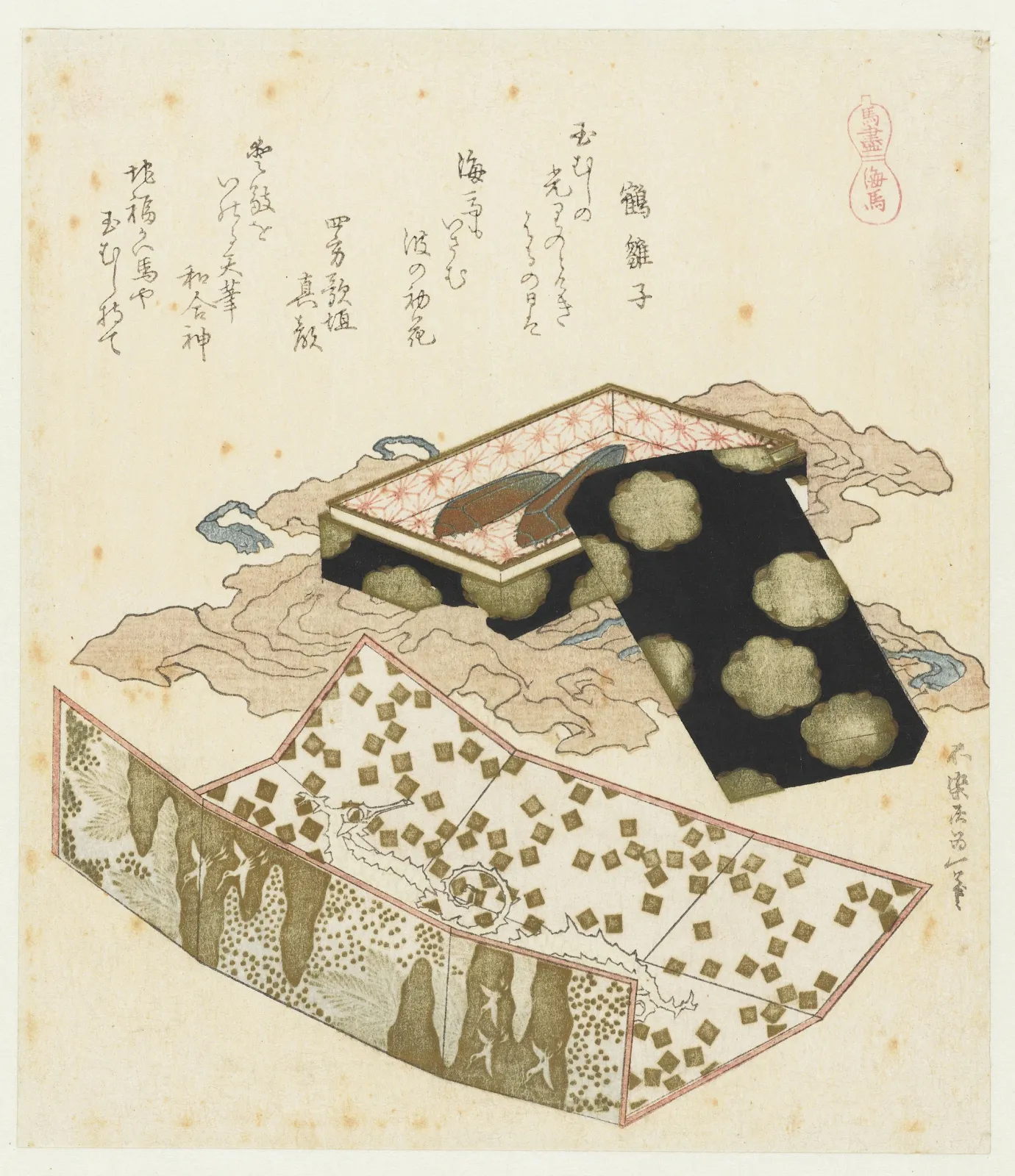 Sea horse, Katsushika Hokusai
