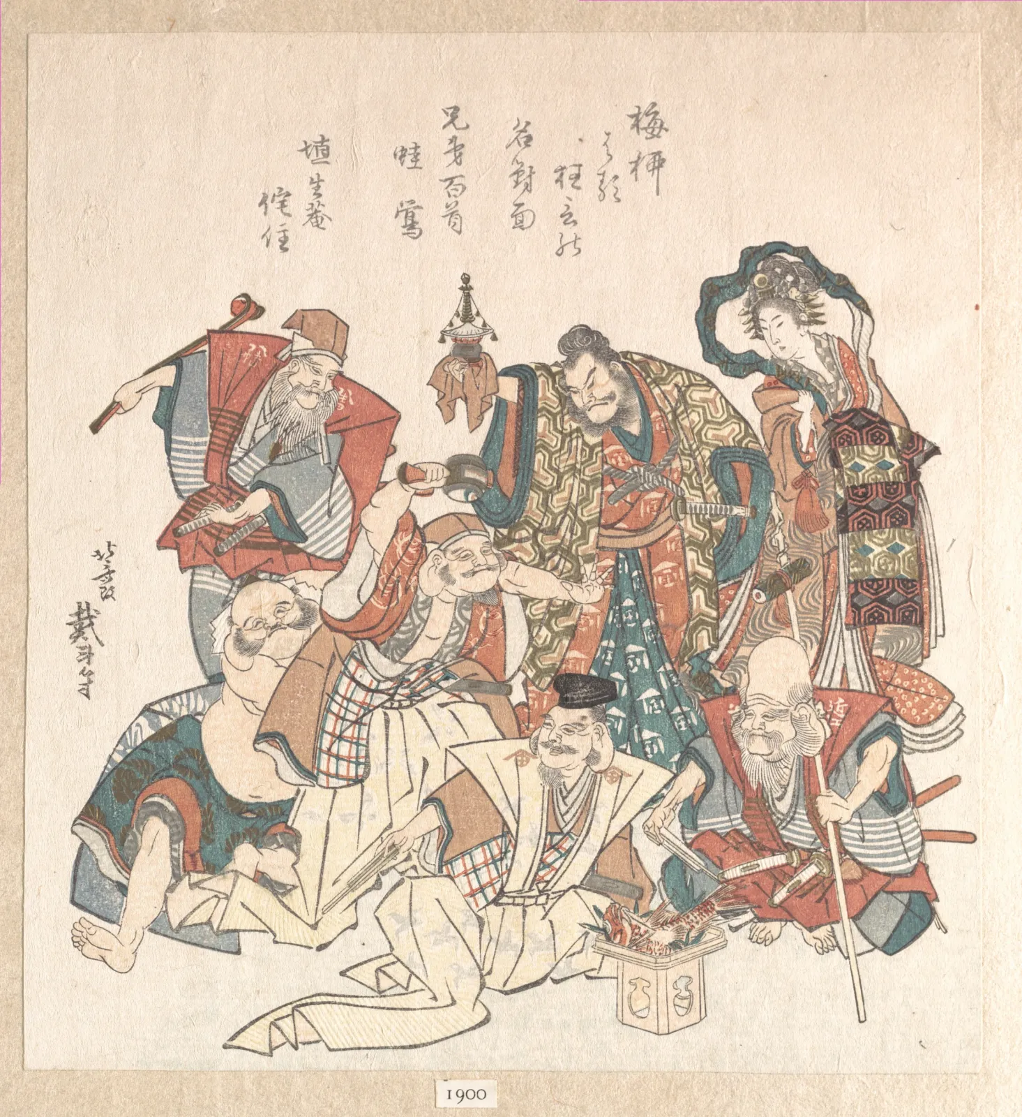 Seven Gods of Good Fortune, Katsushika Hokusai