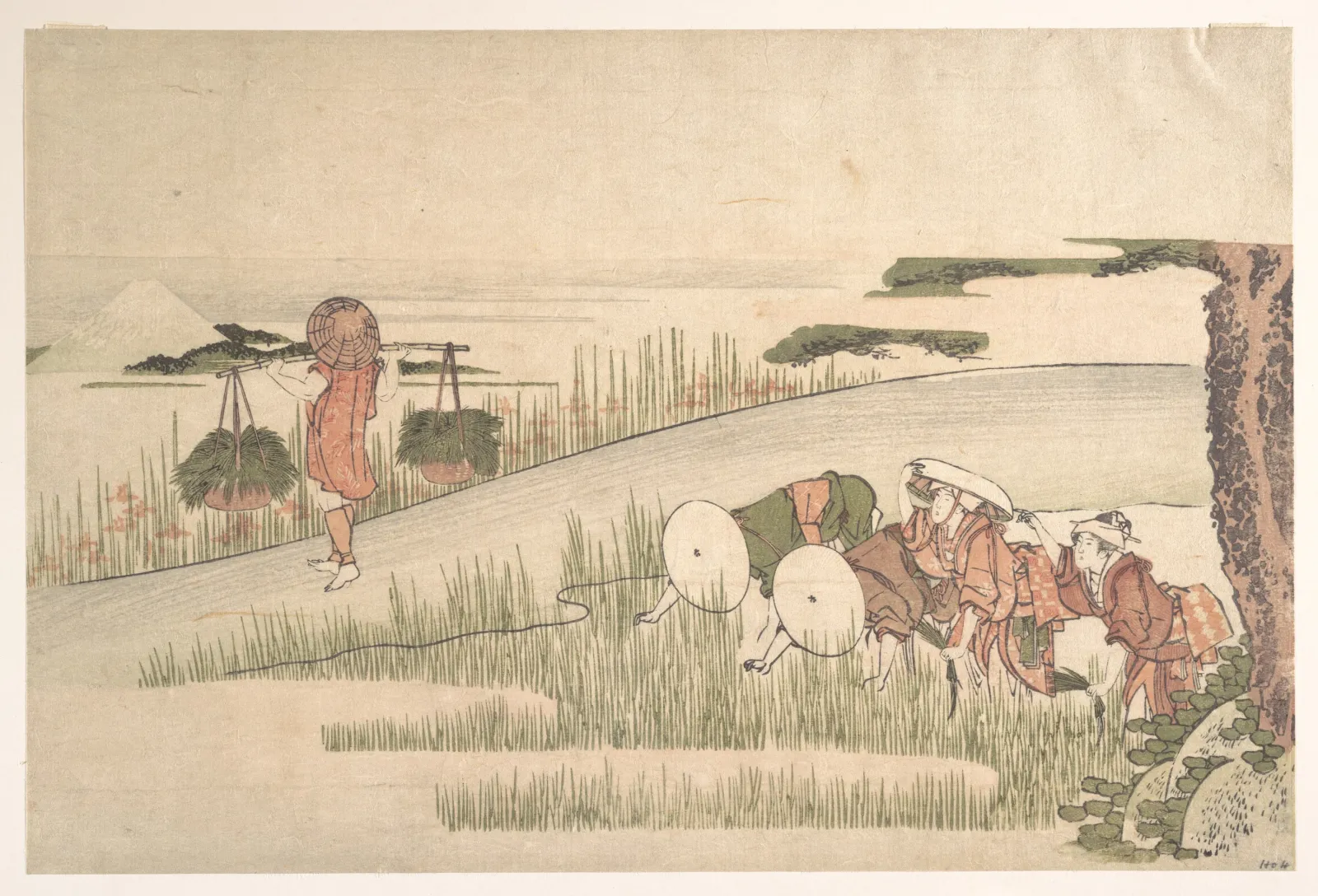 Spring in the Rice Fields, Katsushika Hokusai