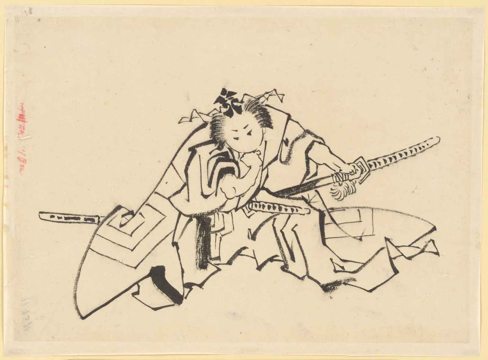 The Actor Danjuro as Shibaraku, Katsushika Hokusai