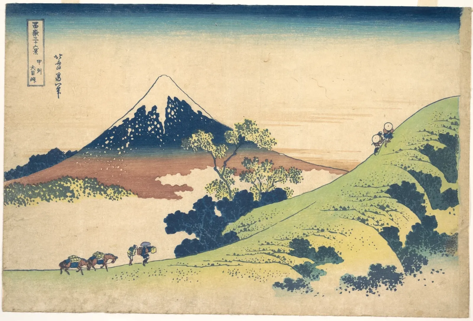 The Inume Pass in Kai Province, Katsushika Hokusai