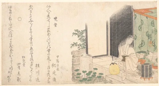 夏の明け方の蛍籠