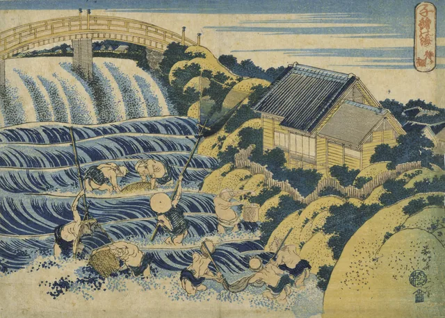 Waiting Nets, Katsushika Hokusai