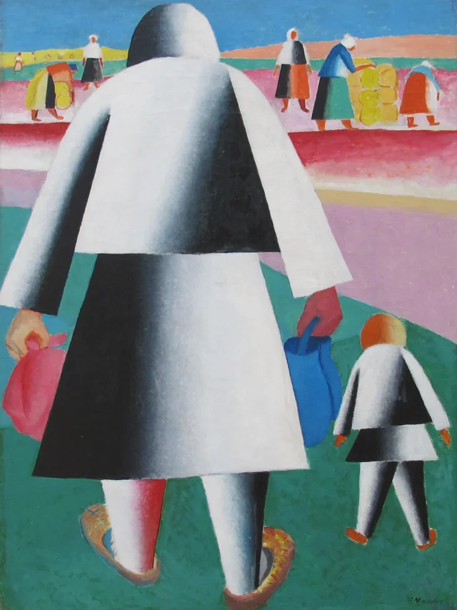 A la cosecha (Marfa y Vanka), Kazimir Malévich