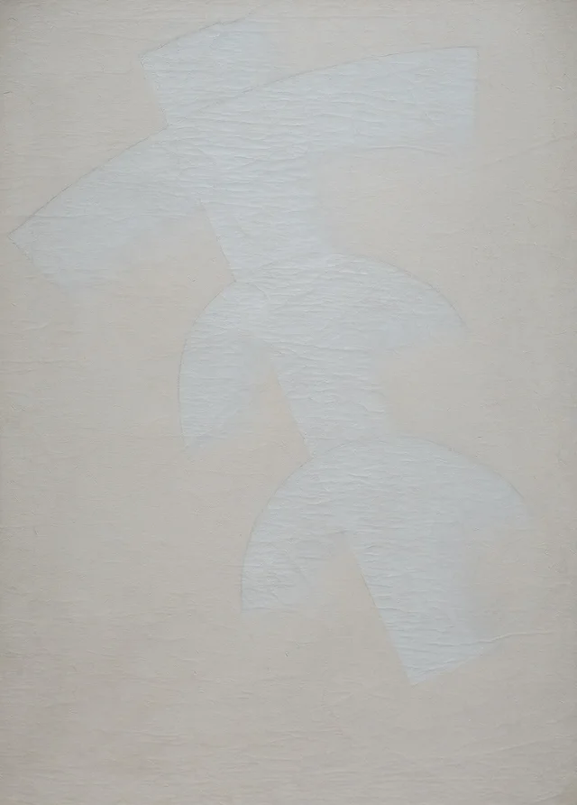 Construcción en disolución (tres arcos sobre un elemento diagonal, en blanco), Kazimir Malévich