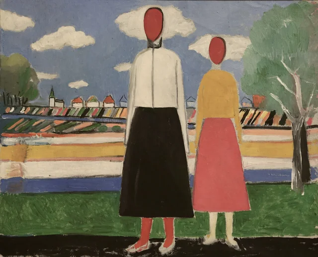 Dos figuras en un paisaje, Kazimir Malévich