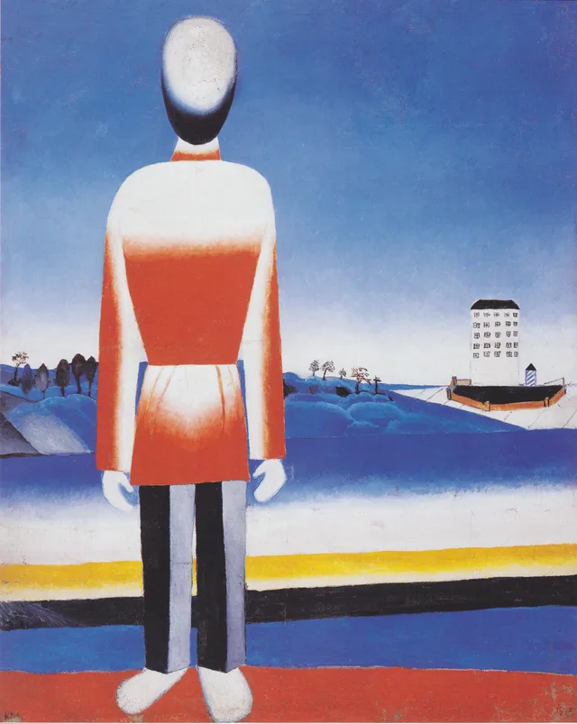Hombre en un paisaje suprematista, Kazimir Malévich
