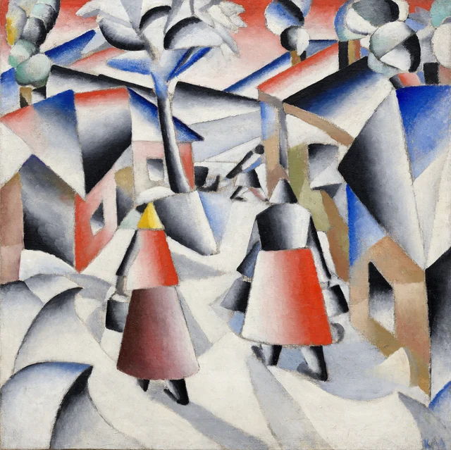 Manhã na aldeia depois da tempestade de neve, Kazimir Malevich