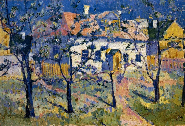 Primavera, jardín en flor, Kazimir Malévich