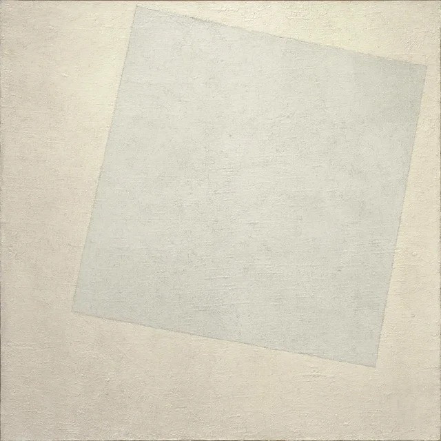 Composition suprématiste : blanc sur blanc