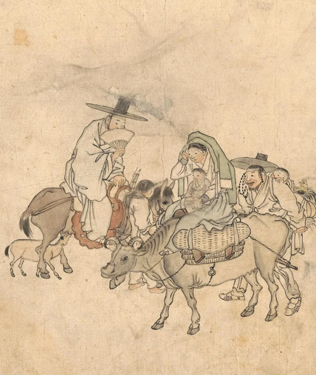 The Outing, from the Album of genre paintings by Danwon, Kim Hong-do