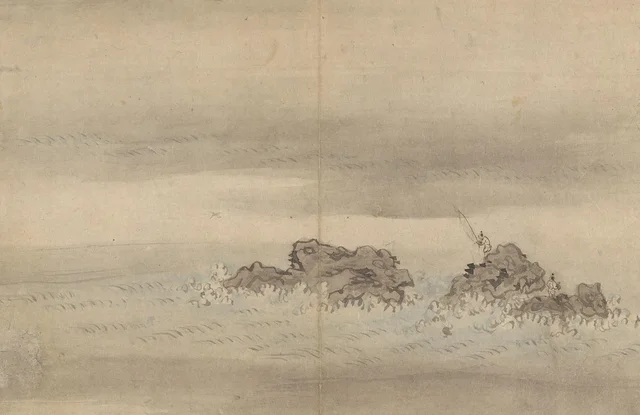 海岩漁翁図