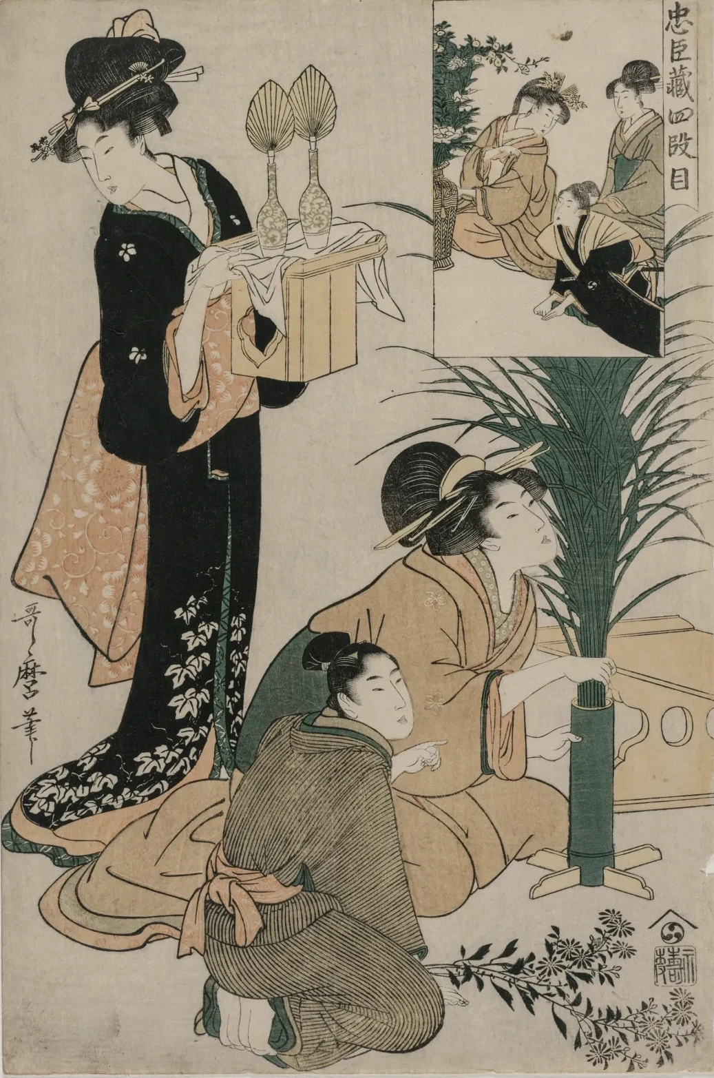 Chushingura: Act IV of The Storehouse of Loyalty, Kitagawa Utamaro