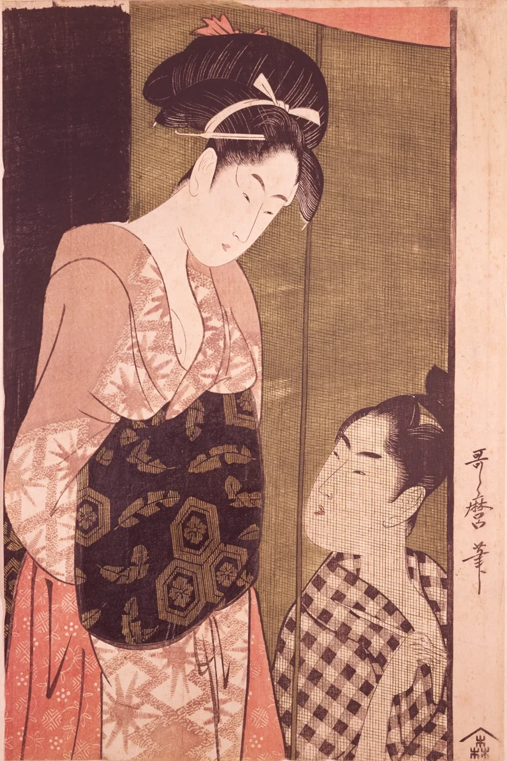 蚊帳の内外, 喜多川歌麿