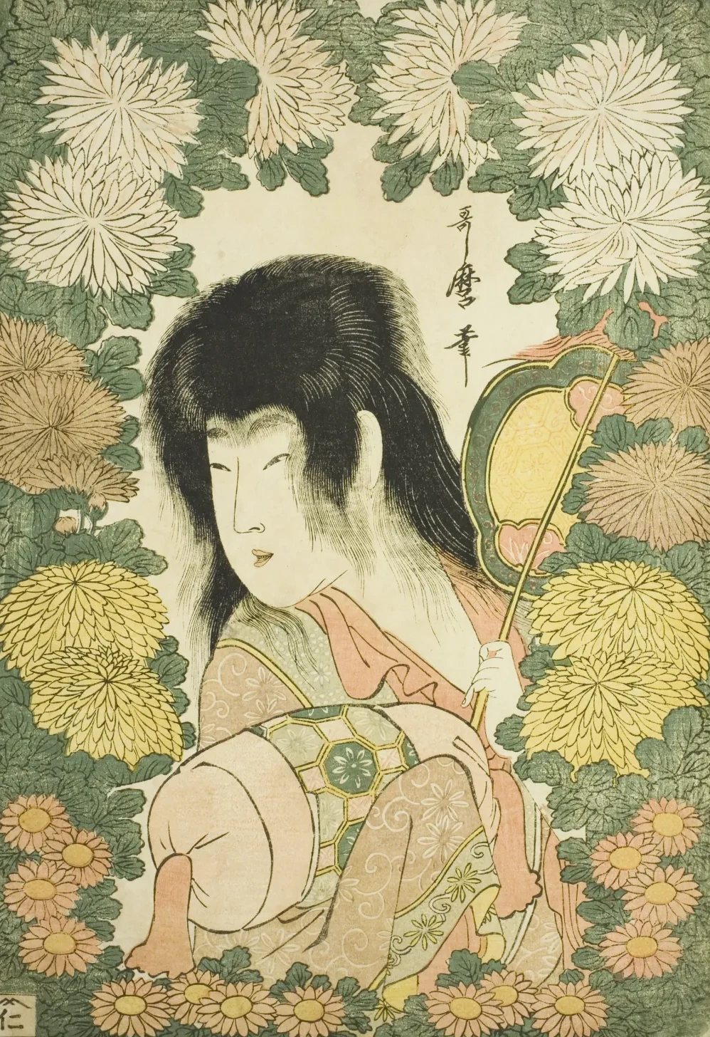 El niño de los crisantemos, Kitagawa Utamaro
