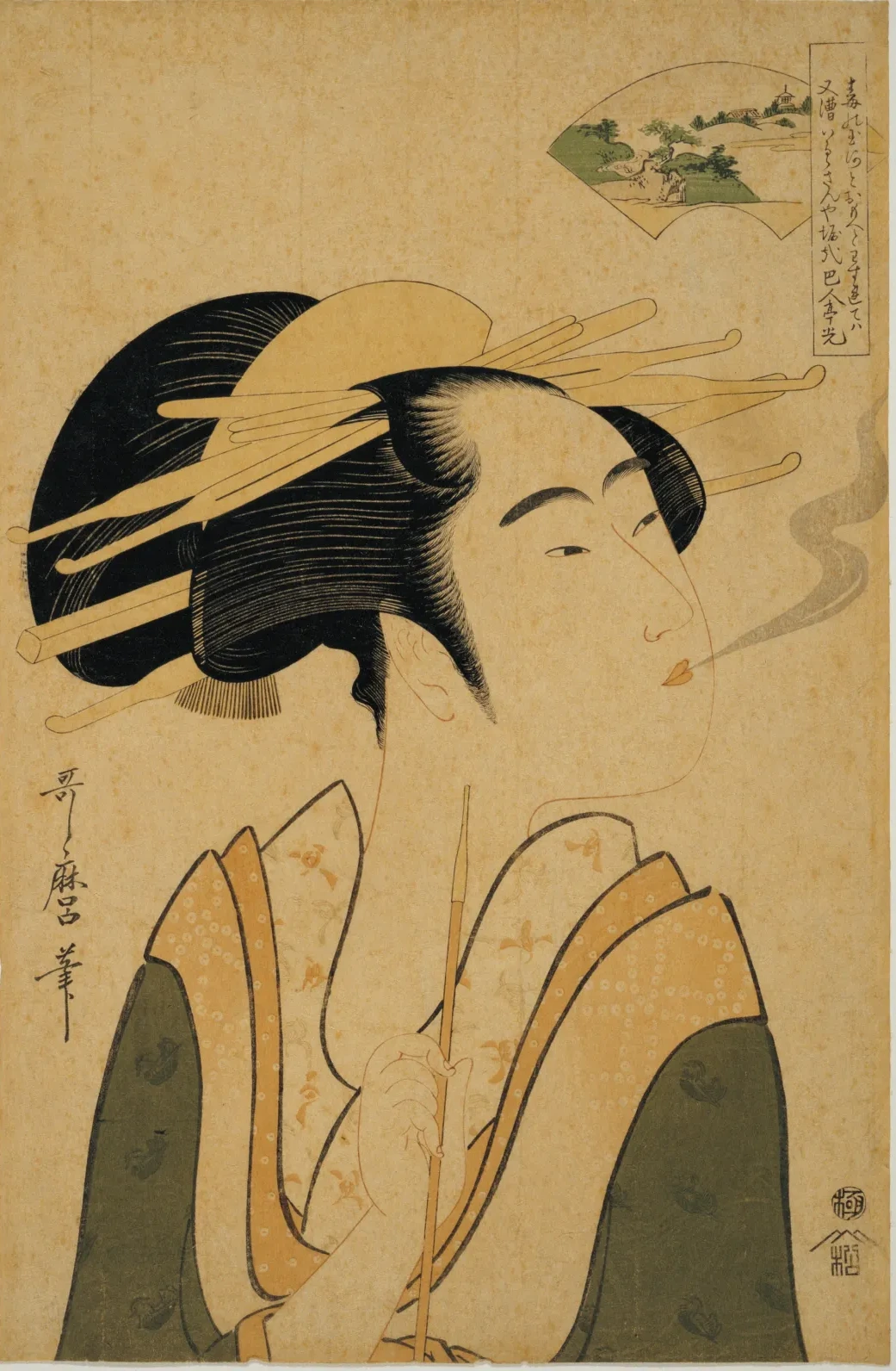 La Rivière Tama de Kōya, de la série Les Six Rivières Tama, Kitagawa Utamaro