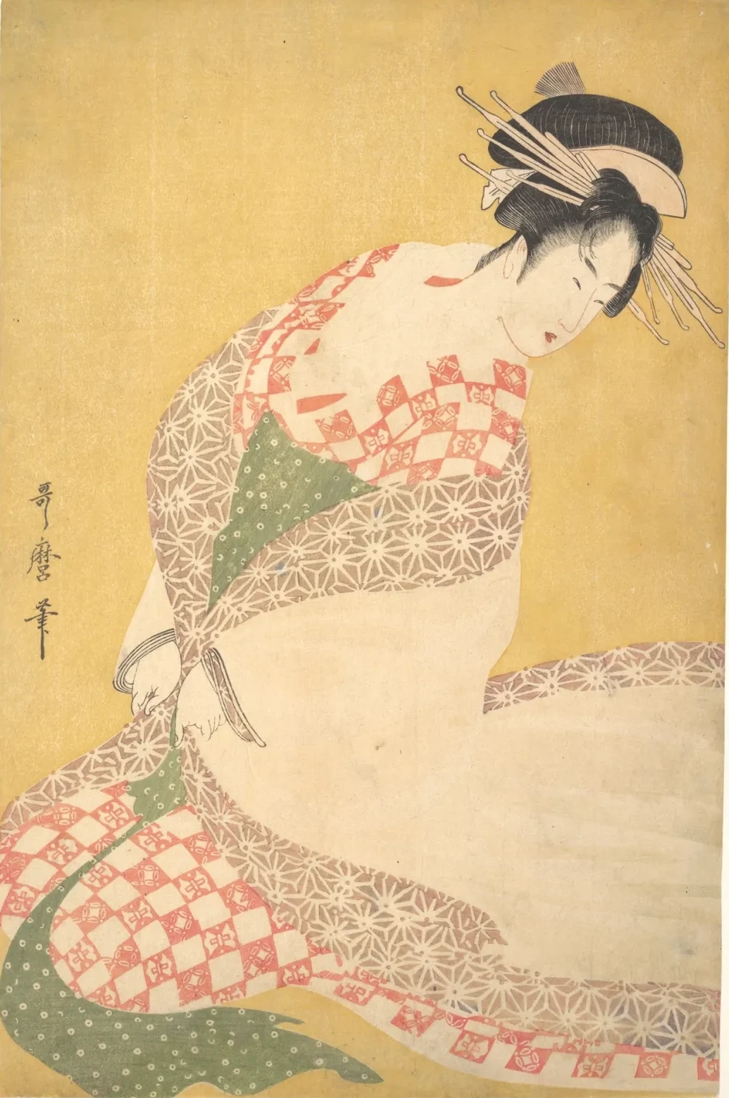 El vestido exterior, Kitagawa Utamaro