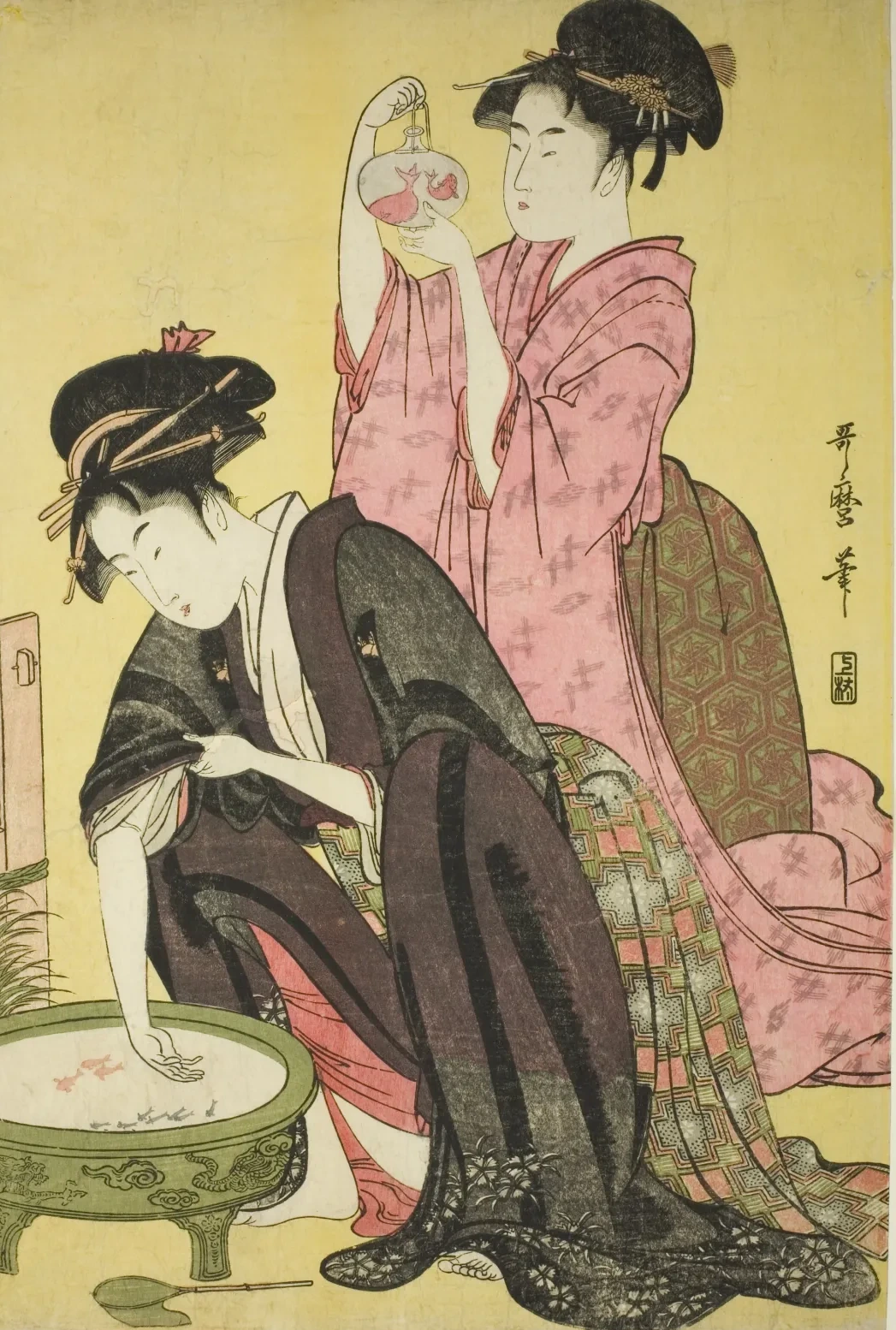 Peces de colores, Kitagawa Utamaro