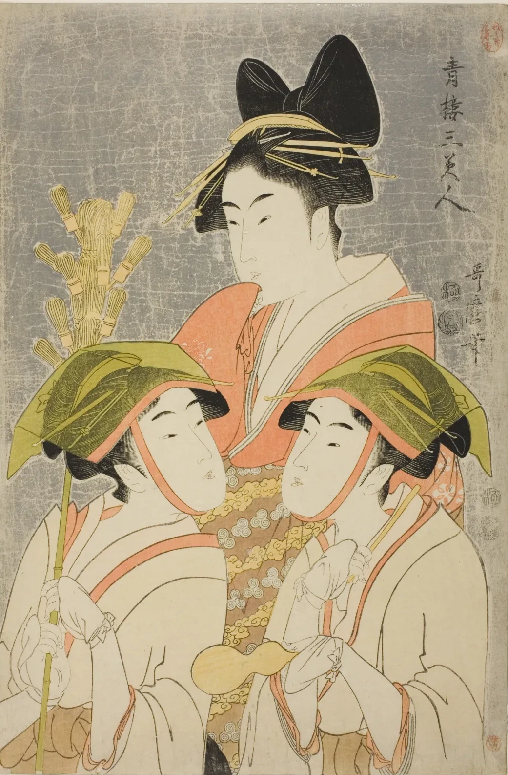 Trois Beautés du Yoshiwara, Kitagawa Utamaro