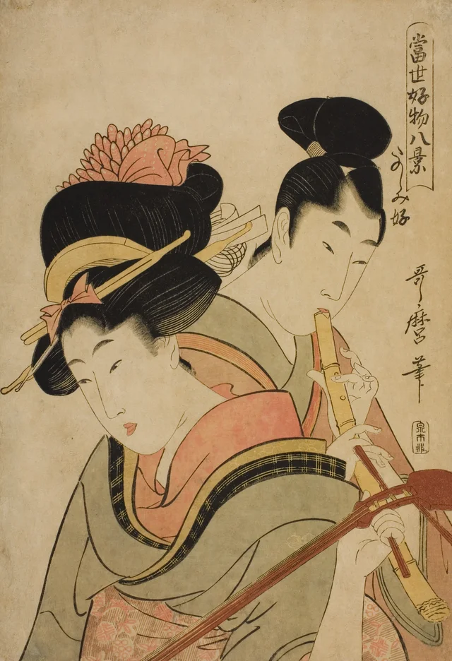 Likes Enjoying Herself (Tanoshimizuki), from the series "Eight Views of Favorite Things of Today (Tosei kobutsu hakkei)", Kitagawa Utamaro
