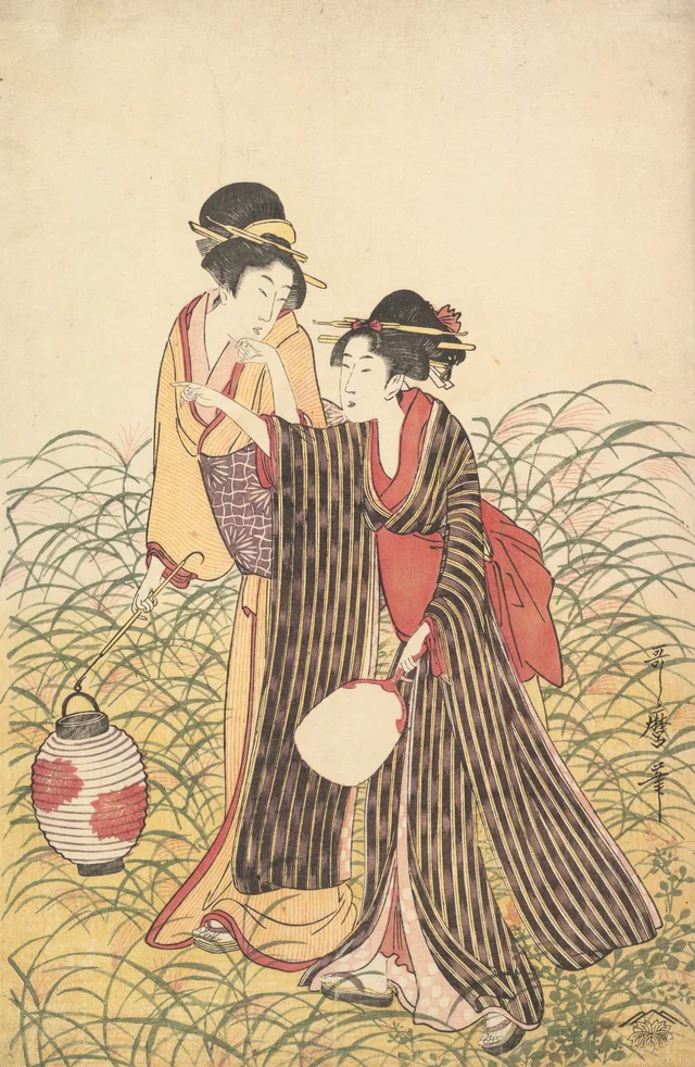 Elopers in Musashino, Kitagawa Utamaro
