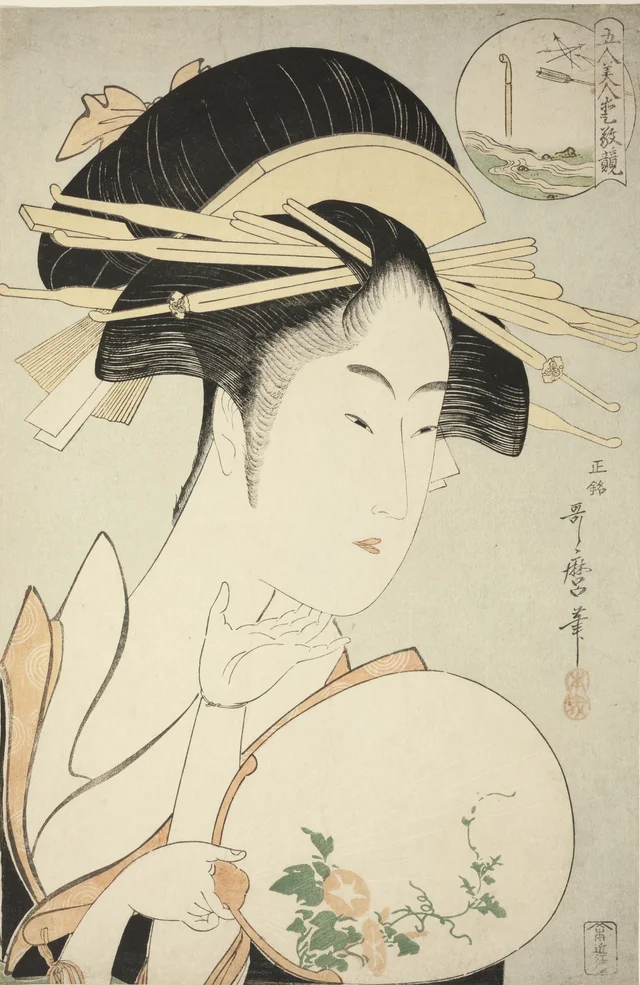 五人美人愛敬競・松葉屋喜瀬川