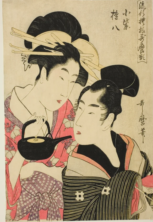 流行模様哥麿形・小紫 権八