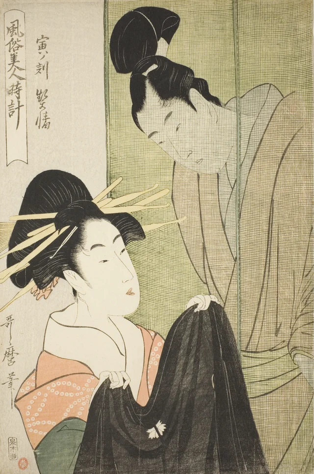 L'Heure du Tigre, la courtisane, de la série Horloge des mœurs des beautés, Kitagawa Utamaro