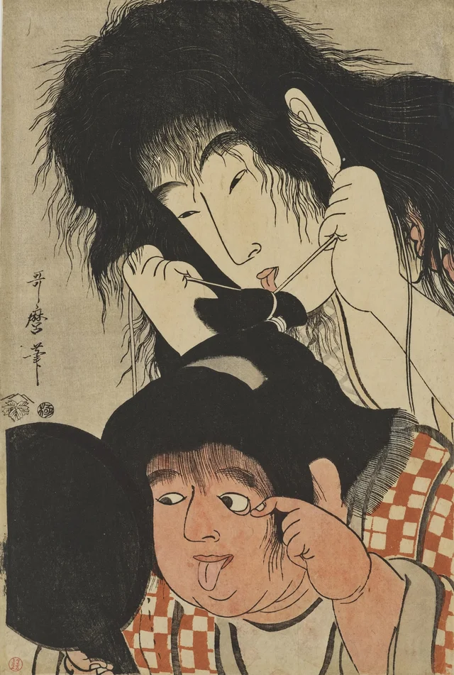 Yamanba and Kintarō: Making Faces, Kitagawa Utamaro