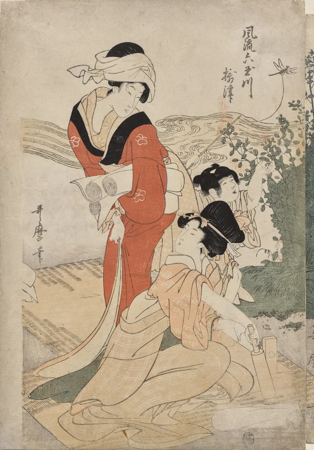 La Province de Musashi, de la série Les Six Rivières Tama à la mode, Kitagawa Utamaro
