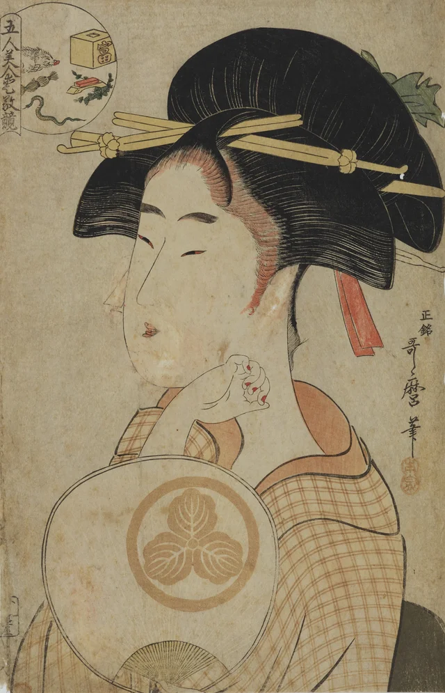 Tomimoto Itsutomi, from the series Five Beauties Competing in Charm