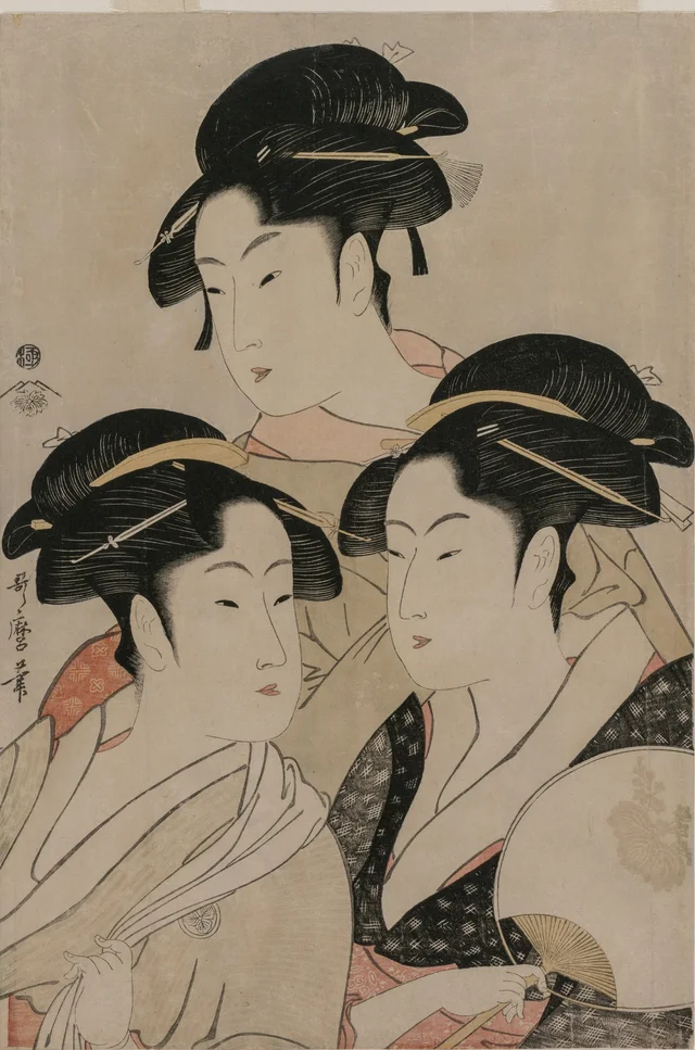 Tomimoto Toyohina, Takashimaya Ohisa, and Naniwaya Okita