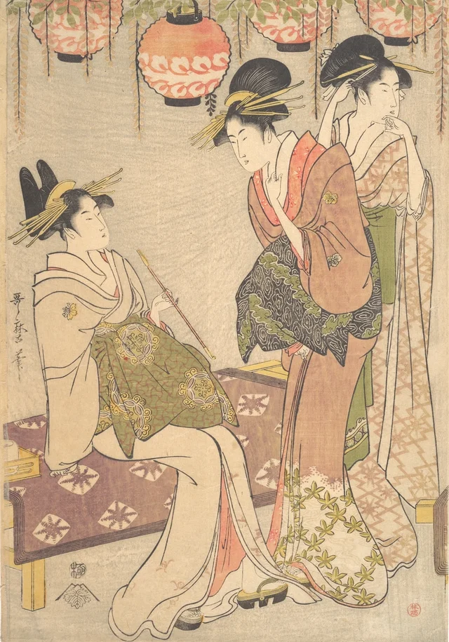 三人の遊女, 喜多川歌麿
